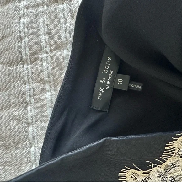 Rag & Bone Black Lace Embellished Slip Dress - Picture 4 of 4